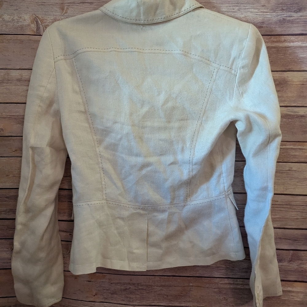Women's Cream Blazer By Zara - Picture 2 of 7